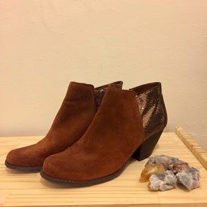 Faux Suede Booties, Brown & Glitter, BC Footwear 9